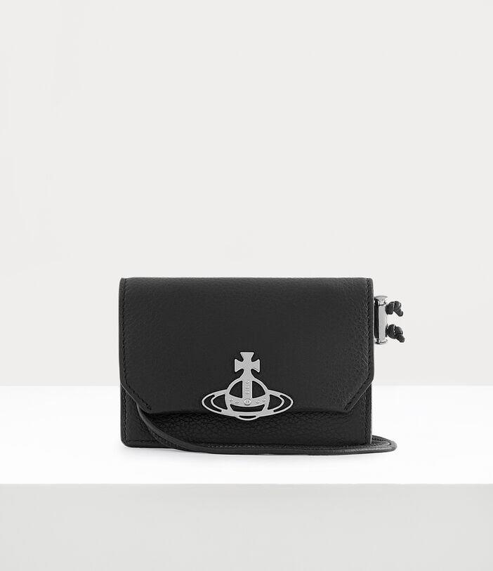 Vivienne Westwood GRAIN LEATHER CARD HOLDER STRAP